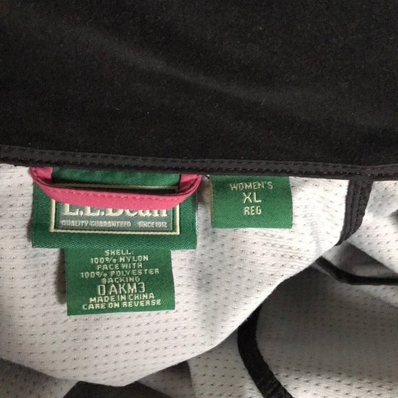 L.L. Bean Jacket XL Women Pink Nylon Full Zip - Picture 10 of 13